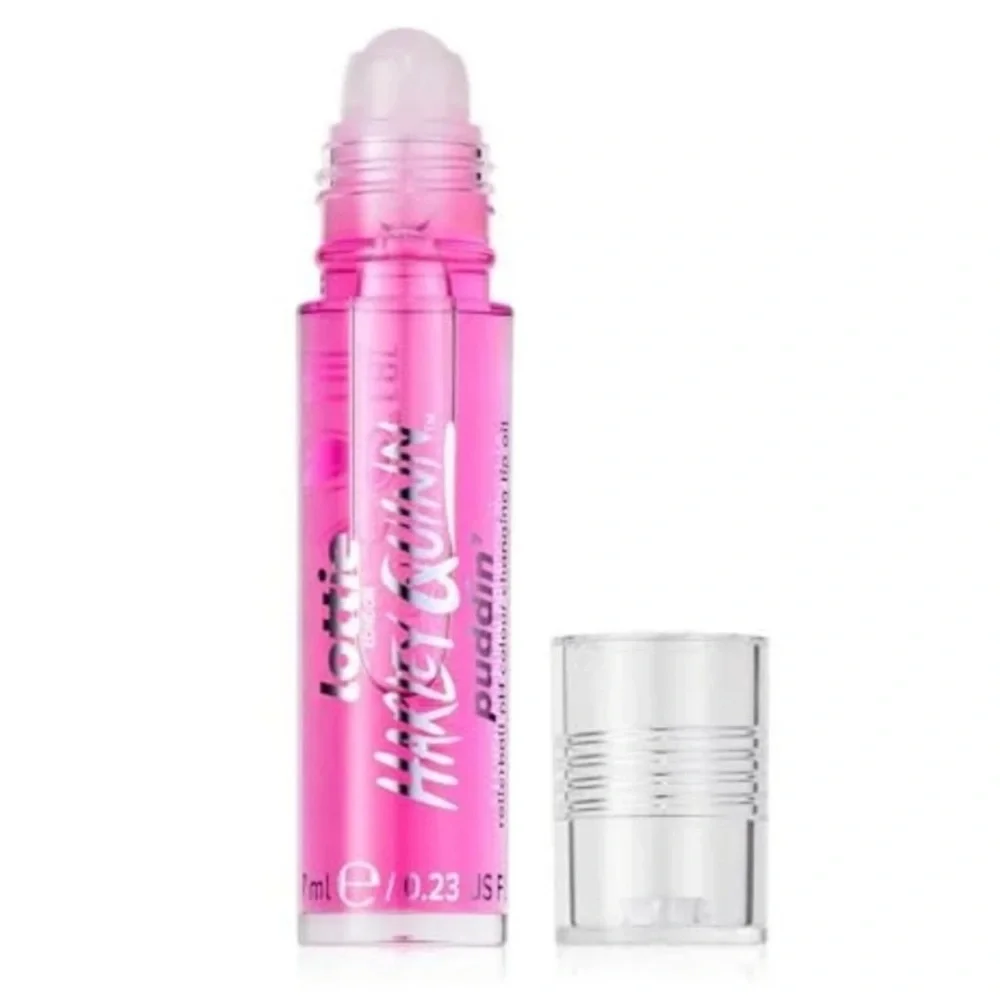 Lottie London Harley Quinn color changing Lip Oil sheer pink